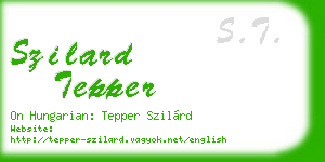 szilard tepper business card